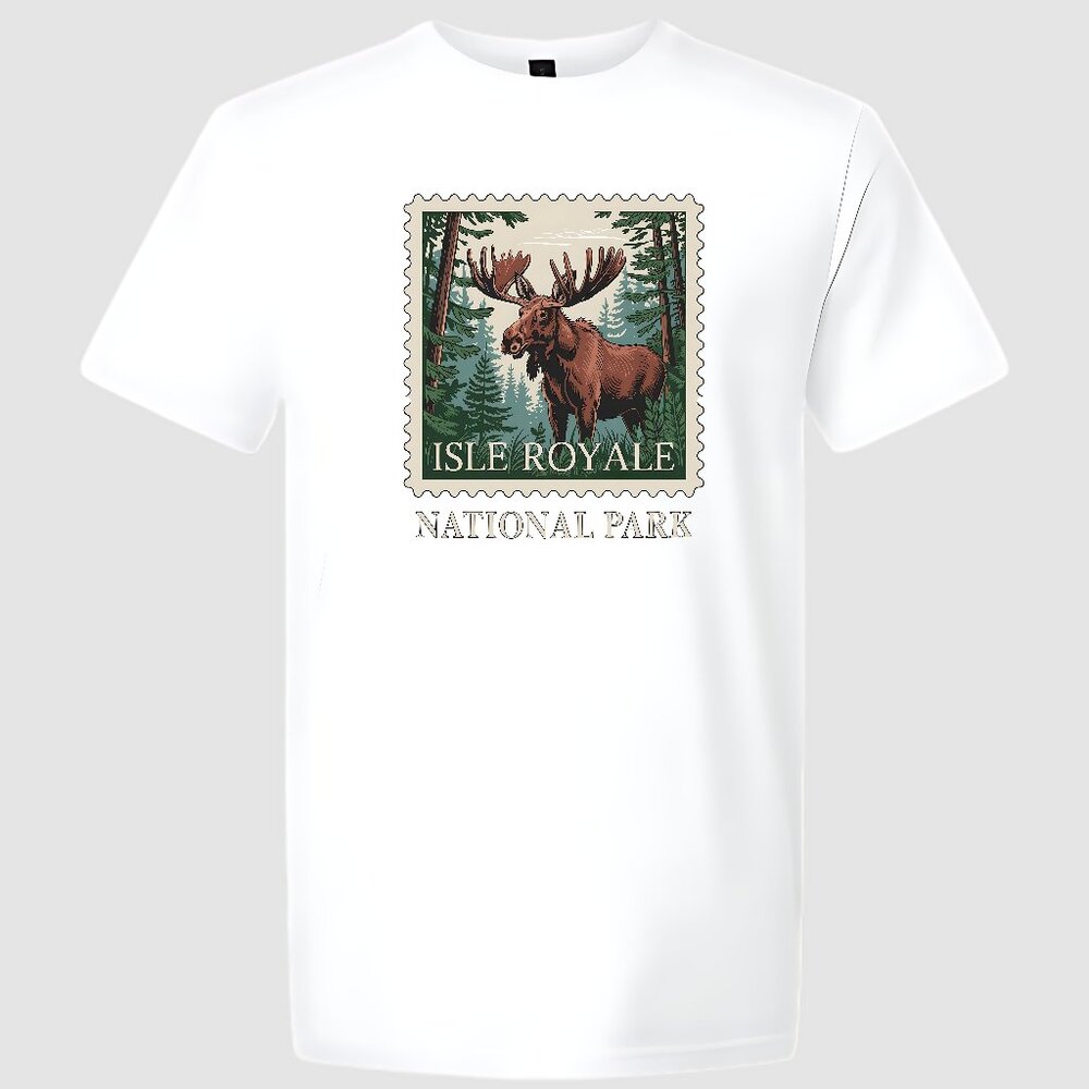 Isle Royale National Park T-Shirt Moose Nature Hiking Outdoors - Picture 2 of 8